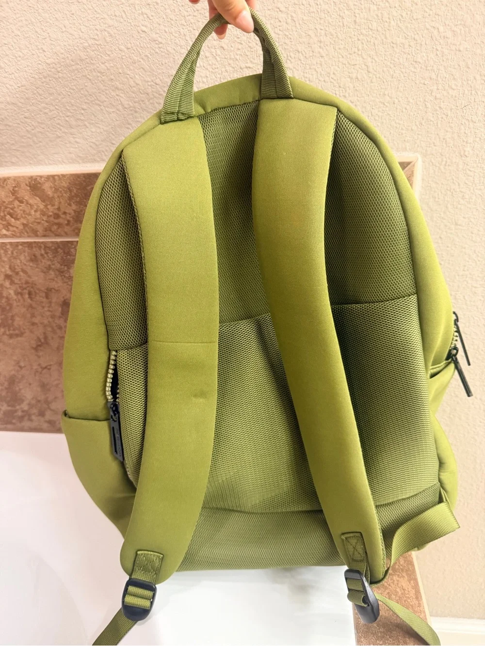 Lucky Brand Olive Green Backpack with Clover Logo
